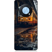 Teknomeg Huawei Nova Y90 Uyumlu Eski  Metro Istasyonu ve Tren Desenli Silikon Kılıf