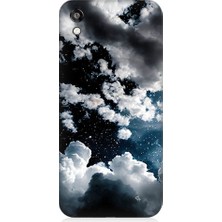 Teknomeg Huawei Honor 8s Uyumlu Bulutlu Bir Gece ve Yıldızlar  Desenli Silikon Kılıf
