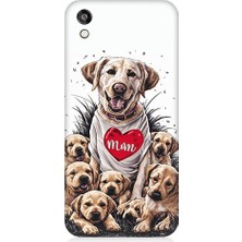 Teknomeg Huawei Honor 8s Uyumlu Anne Köpek ve Yavruları Desenli Silikon Kılıf