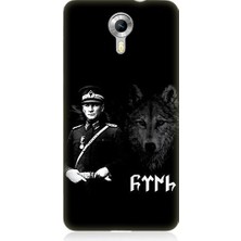 Teknomeg General Mobile Discovery 4g Uyumlu Mustafa Kemal Atatürk ve Kurt Desenli Silikon Kılıf