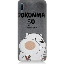 Teknomeg Huawei Y6 2019 Uyumlu Telefonuma Dokunma Desenli Silikon Kılıf