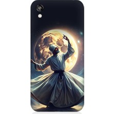 Teknomeg Huawei Honor 8s Uyumlu Semazen ve Ay Desenli Silikon Kılıf