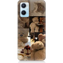 Teknomeg Oppo A96 Uyumlu Sevgili Aşık Ayılar Desenli Silikon Kılıf