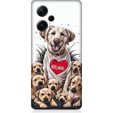 Teknomeg Xiaomi Redmi Note 12 Pro Plus Uyumlu Anne Köpek ve Yavruları Desenli Silikon Kılıf