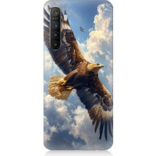 Teknomeg Realme Xt Uyumlu Gökyüzünde Uçan Kartal Desenli Silikon Kılıf