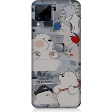 Teknomeg Realme C15 Uyumlu Yaramaz Kutup Ayısı Desenli Silikon Kılıf