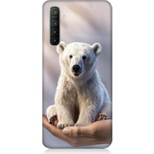Teknomeg Realme X2 Uyumlu Sevimli Kutup Ayısı  Desenli Silikon Kılıf