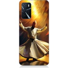 Teknomeg Oppo A55 Uyumlu Semazen Yapan Mevlevi Desenli Silikon Kılıf