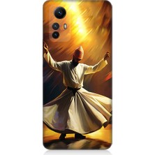 Teknomeg Xiaomi Redmi Note 12S Uyumlu Semazen Yapan Mevlevi Desenli Silikon Kılıf