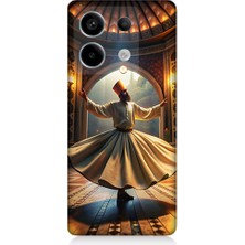Teknomeg Xiaomi Redmi Note 13 Pro 5g Uyumlu Mevlevi Semazen Desenli Silikon Kılıf