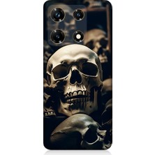 Teknomeg Infinix Note 30 Pro Uyumlu Kuru Kafa Desenli Silikon Kılıf