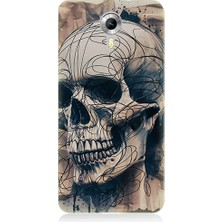 Teknomeg General Mobile Discovery 4g Uyumlu Renkli Kurukafa Desenli Silikon Kılıf