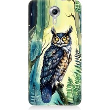Teknomeg General Mobile Discovery 4g Uyumlu Gece ve Baykuş Desenli Silikon Kılıf