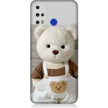 Teknomeg Reeder P13 Blue Max Pro Lite Uyumlu Sevimli Elbiseli Beyaz Ayı Desenli Silikon Kılıf