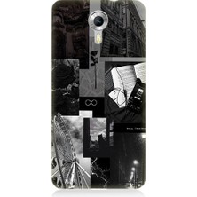 Teknomeg General Mobile Discovery 4g Uyumlu Siyah Beyaz Sonsuzluk ve Anılar Desenli Silikon Kılıf