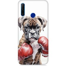 Teknomeg Huawei Honor 20 Lite Uyumlu Boksör Köpek  Desenli Silikon Kılıf