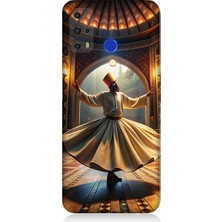 Teknomeg Reeder P13 Blue Max Pro Lite Uyumlu Mevlevi Semazen Desenli Silikon Kılıf