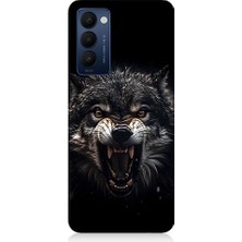 Teknomeg Tecno Camon 18 Uyumlu Savaşçı Kurt Desenli Silikon Kılıf