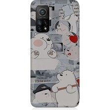 Teknomeg Xiaomi Mi 10T Pro Uyumlu Yaramaz Kutup Ayısı Desenli Silikon Kılıf
