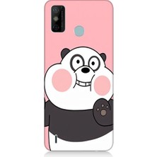 Teknomeg Tecno Spark 6 Go Uyumlu Sevimli Panda Desenli Silikon Kılıf