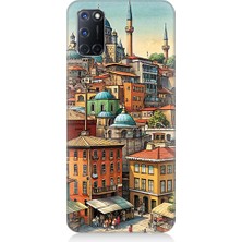Teknomeg Oppo A92 Uyumlu Eski Cami ve Mahalle Desenli Silikon Kılıf