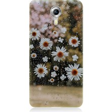 Teknomeg General Mobile Discovery 4g Uyumlu Yağmur ve Papatyalar Desenli Silikon Kılıf
