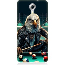Teknomeg General Mobile Discovery 4g Uyumlu Bilardo Oynayan Deri Ceketli Kartal Desenli Silikon Kılıf