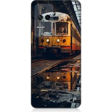 Teknomeg Xiaomi Poco F4 Uyumlu Eski  Metro Istasyonu ve Tren Desenli Silikon Kılıf