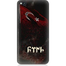 Teknomeg Xiaomi Redmi Go Uyumlu Bayrak ve Göktürkçe Türk Desenli Silikon Kılıf