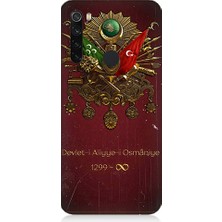 Teknomeg Xiaomi Redmi Note 8 Uyumlu Osmanlı Nişanı 1299- Desenli Silikon Kılıf