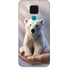 Teknomeg Huawei Mate 30 Lite Uyumlu Sevimli Kutup Ayısı  Desenli Silikon Kılıf