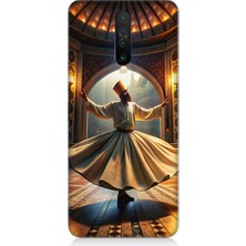 Teknomeg Xiaomi Redmi K30 Uyumlu Mevlevi Semazen Desenli Silikon Kılıf