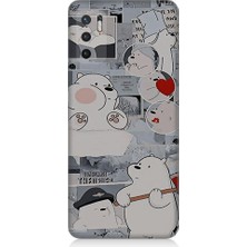 Teknomeg Xiaomi Redmi Note 10 5g Uyumlu Yaramaz Kutup Ayısı Desenli Silikon Kılıf