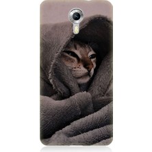 Teknomeg General Mobile Discovery 4g Uyumlu Bataniye Altında Kedi Desenli Silikon Kılıf