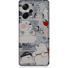 Teknomeg Xiaomi Redmi Note 12 Pro Plus Uyumlu Yaramaz Kutup Ayısı Desenli Silikon Kılıf