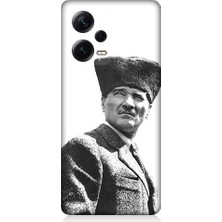 Teknomeg Xiaomi Redmi Note 12 Pro Plus Uyumlu Mustafa Kemal Atatürk Desenli Silikon Kılıf