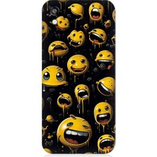 Teknomeg Huawei Honor 8s Uyumlu Tuhaf Smiley'ler Desenli Silikon Kılıf