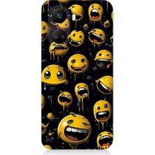 Teknomeg Huawei Nova 10 Se Uyumlu Tuhaf Smiley'ler Desenli Silikon Kılıf