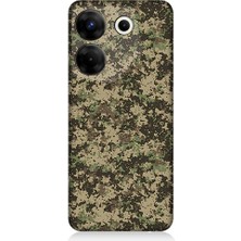 Teknomeg Tecno Camon 20 Pro 4g Uyumlu Piksel Kamuflaj Desenli Silikon Kılıf