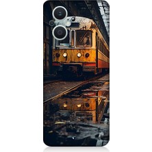 Teknomeg Oppo Reno 7 Lite 5g Uyumlu Eski  Metro Istasyonu ve Tren Desenli Silikon Kılıf