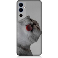 Teknomeg Tecno Pova Neo 2 Uyumlu Dilini Çıkaran Kedi Desenli Silikon Kılıf