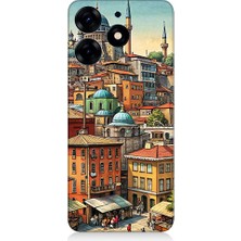 Teknomeg Tecno Spark 10 Pro Uyumlu Eski Cami ve Mahalle Desenli Silikon Kılıf
