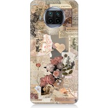 Teknomeg Xiaomi Mi 10T Lite Uyumlu Mektup Kelebek Çiçek Desenli Silikon Kılıf