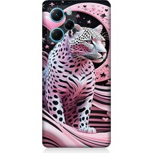 Teknomeg Xiaomi Poco X5 Pro Uyumlu Pembe Leopar Desenli Silikon Kılıf