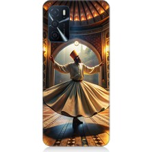 Teknomeg Oppo A55 Uyumlu Mevlevi Semazen Desenli Silikon Kılıf