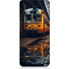 Teknomeg Oppo Reno 10X Zoom Uyumlu Eski  Metro Istasyonu ve Tren Desenli Silikon Kılıf