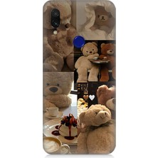 Teknomeg Xiaomi Redmi Note 7 Uyumlu Sevgili Aşık Ayılar Desenli Silikon Kılıf