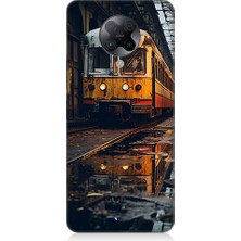Teknomeg Xiaomi Poco F2 Pro Uyumlu Eski  Metro Istasyonu ve Tren Desenli Silikon Kılıf