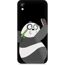 Teknomeg Huawei Honor 8s Uyumlu Selfie Çeken Panda Desenli Silikon Kılıf