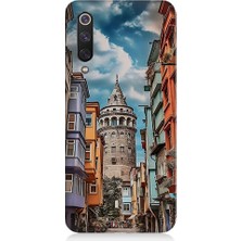 Teknomeg Xiaomi Mi 9 Se Uyumlu Galata Kulesi Desenli Silikon Kılıf